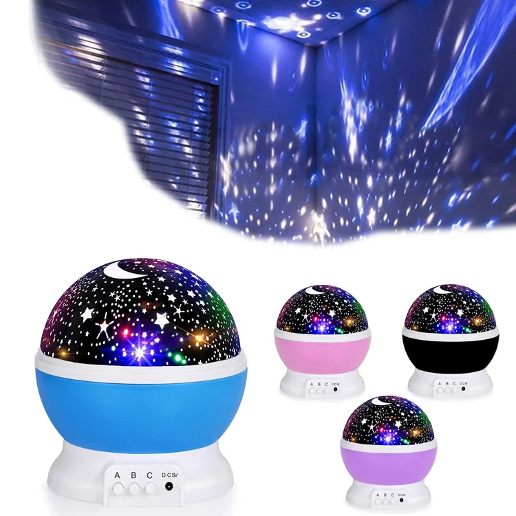 Veilleuse Bebe Lune Etoile Projecteur 360 Degres Rotation 4 Ampoules Led 9 Lumiere Couleur Changeante Avec Cable Usb Cadeaux Uniques Buy Romantique Rotation Spin Led Veilleuse Projecteur Enfants Enfants Bebe Sommeil