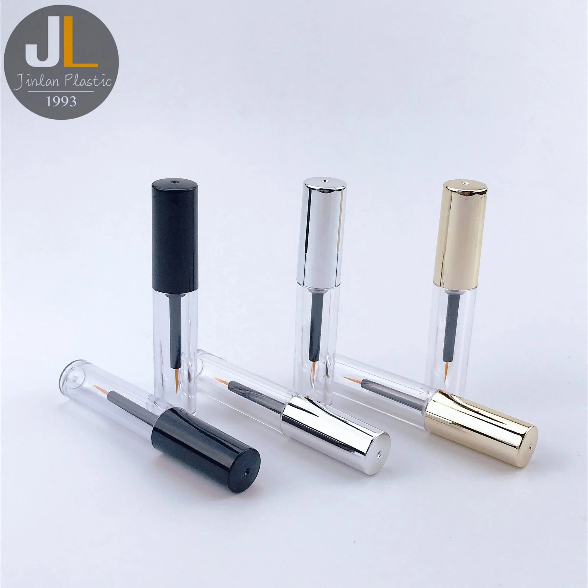 

[2ml] Low MOQ Wholesale Shinny Silver Mini Bottle Liquid Eyeliner Tube