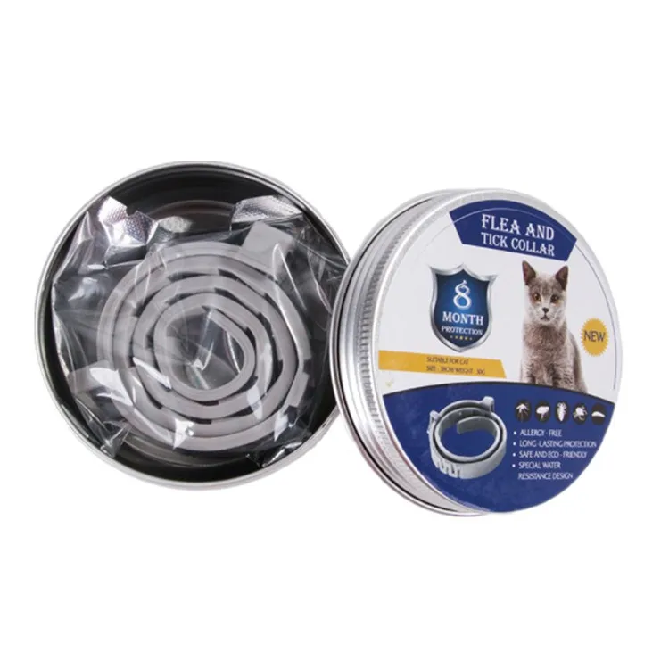 

New Pet Cats Collar Anti Mosquitoes Outdoor Adjustable Bayer Flea and Tick Dog Collar, Gray