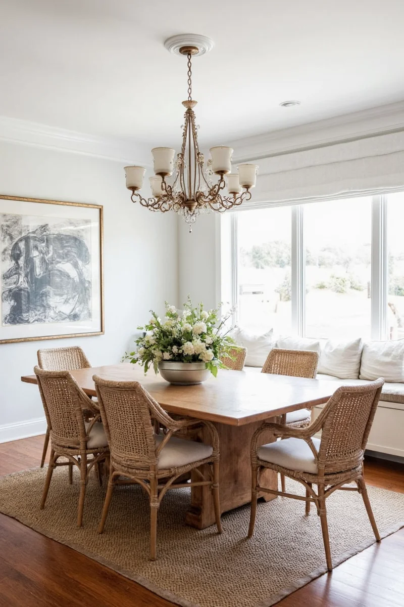 Happy family enjoying dinner together in a cozy dining room