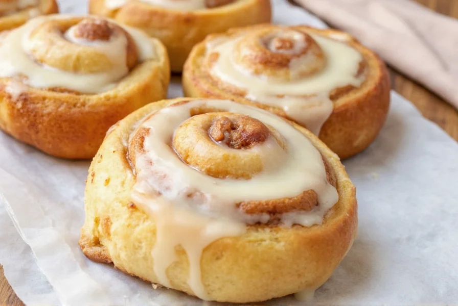 Comparison image showing perfectly cooked crockpot cinnamon rolls versus traditional oven-baked rolls highlighting texture differences