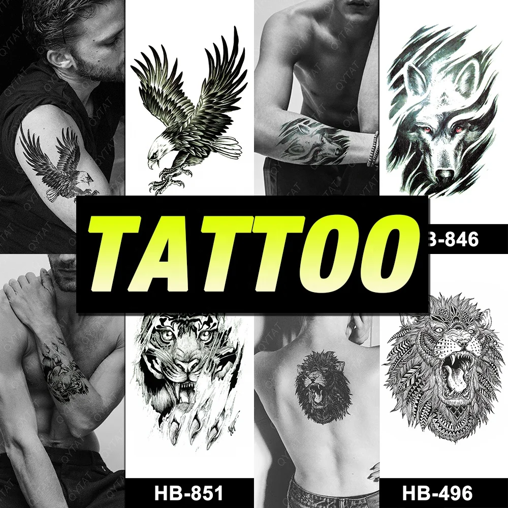 

Body Shoulder Arm Cool Designs Skin Safe Temporary Tattoo/ Tatto/ Tatoo/ Tato Stickers Men