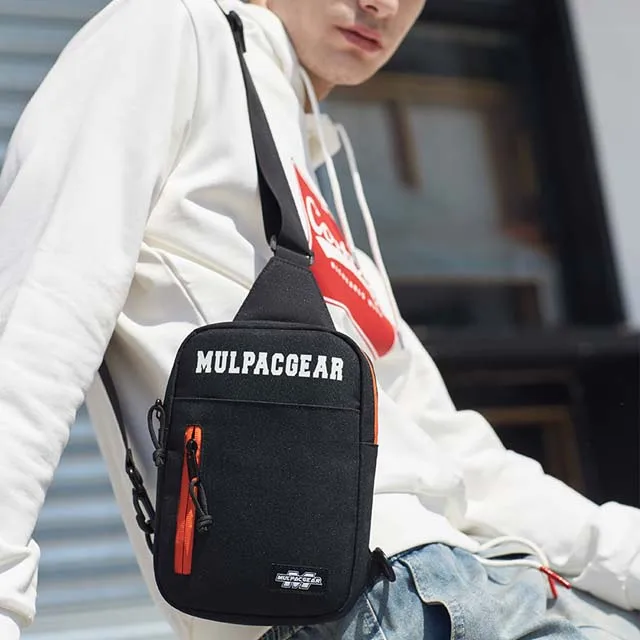 

High Quality Waterproof Unisex Chest Bags Shoulder, Black and red