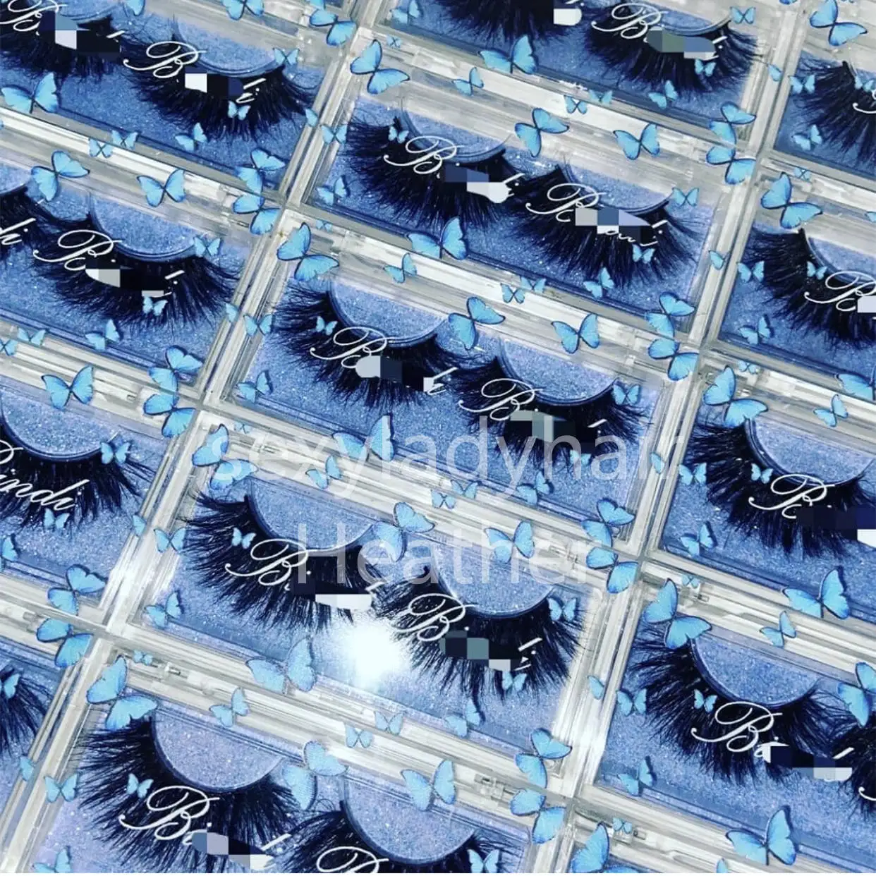 

Mink Eyelash vendor customized boxes 100% Real Mink lashes use 30 times, Natural black