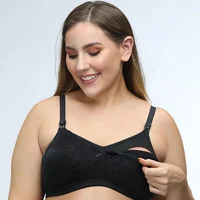 

Cotton Lace Adjustable EFG Cup Ultra-thin Pregnant Big Women Nursing Bra Plus Size