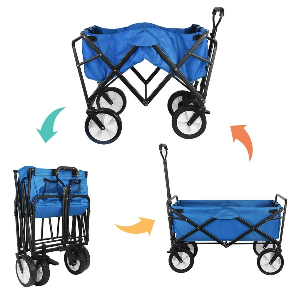 Vertak Folding Outdoor Patio Garden Beach Wagon Cart Trolley