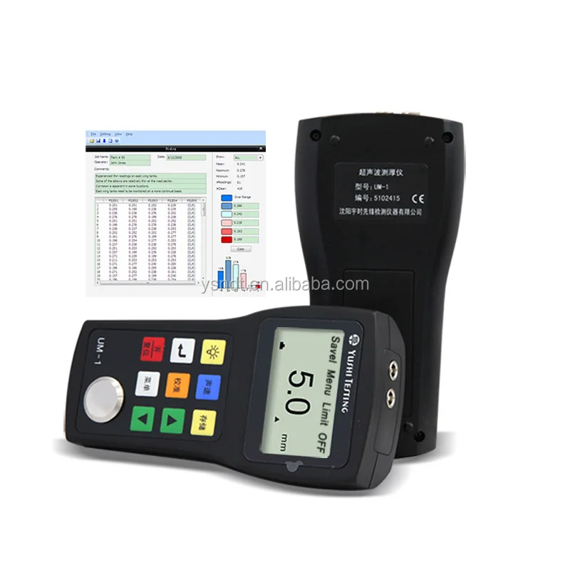 

yushi um1d portable ndt ultrasonic thickness gauge ut thickness measurement eco to eco