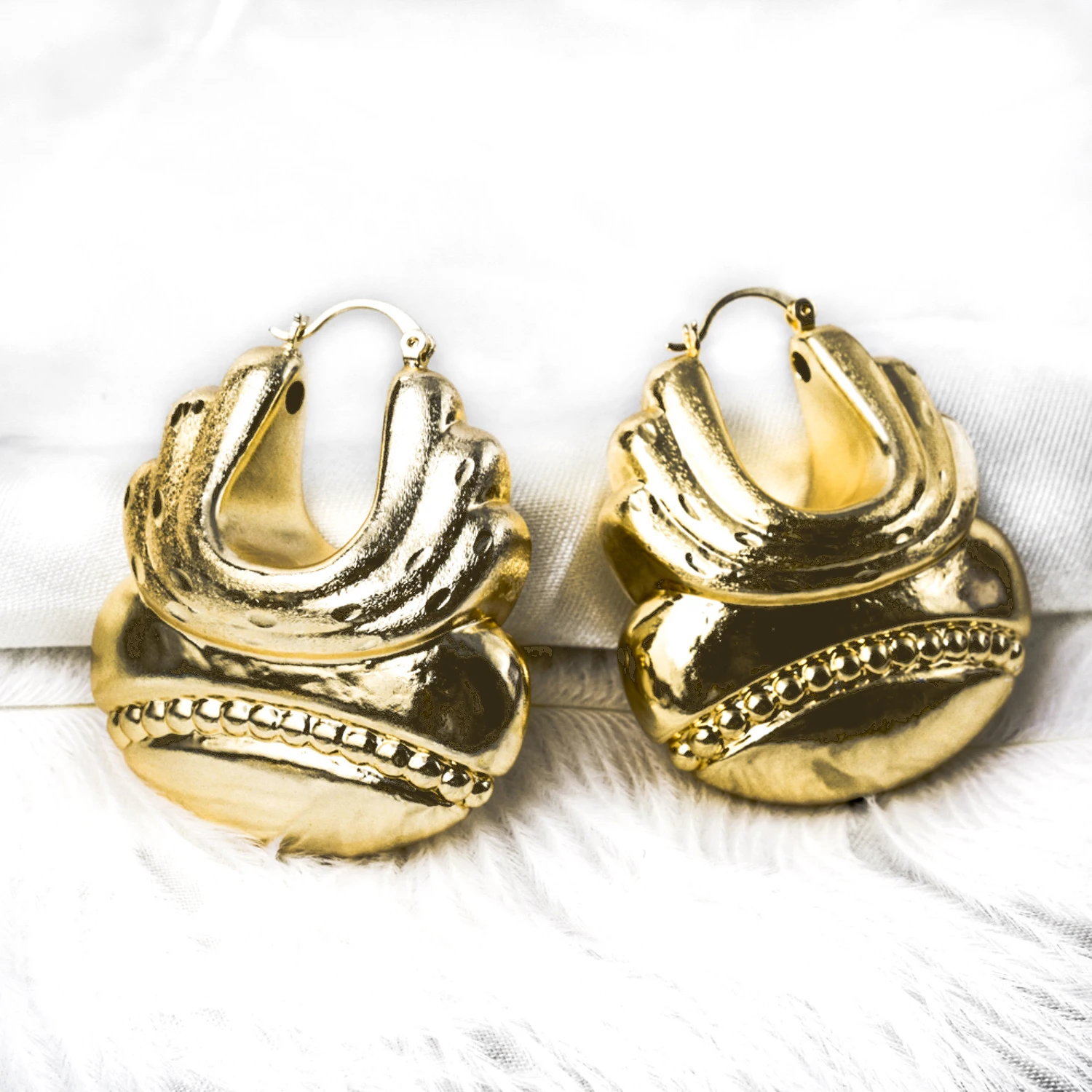 

2021 New Fashion Classic Jewelry for women big earrings romantic for wedding party anniversary gift trendy earrings, 14k gold plated