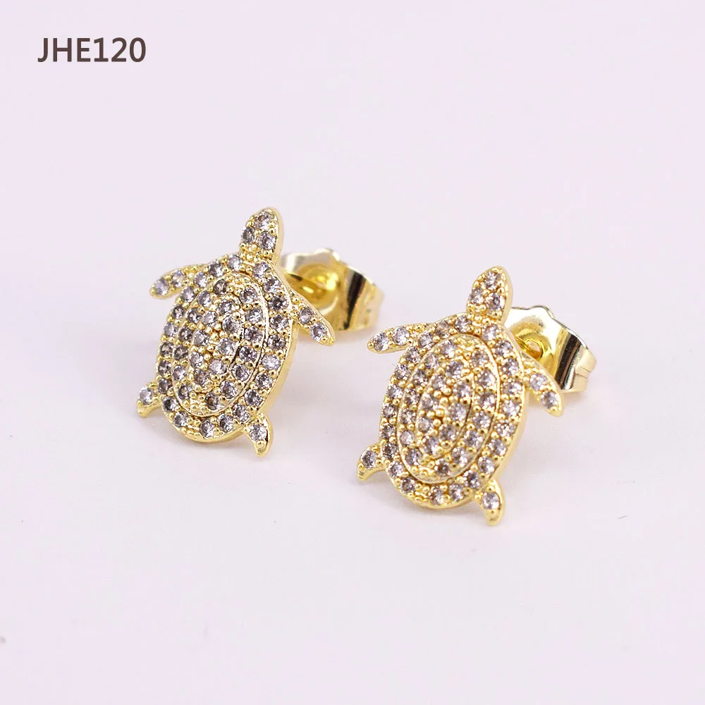 

JHE120 Wholesale high quality women's zircon earrings, Gold color