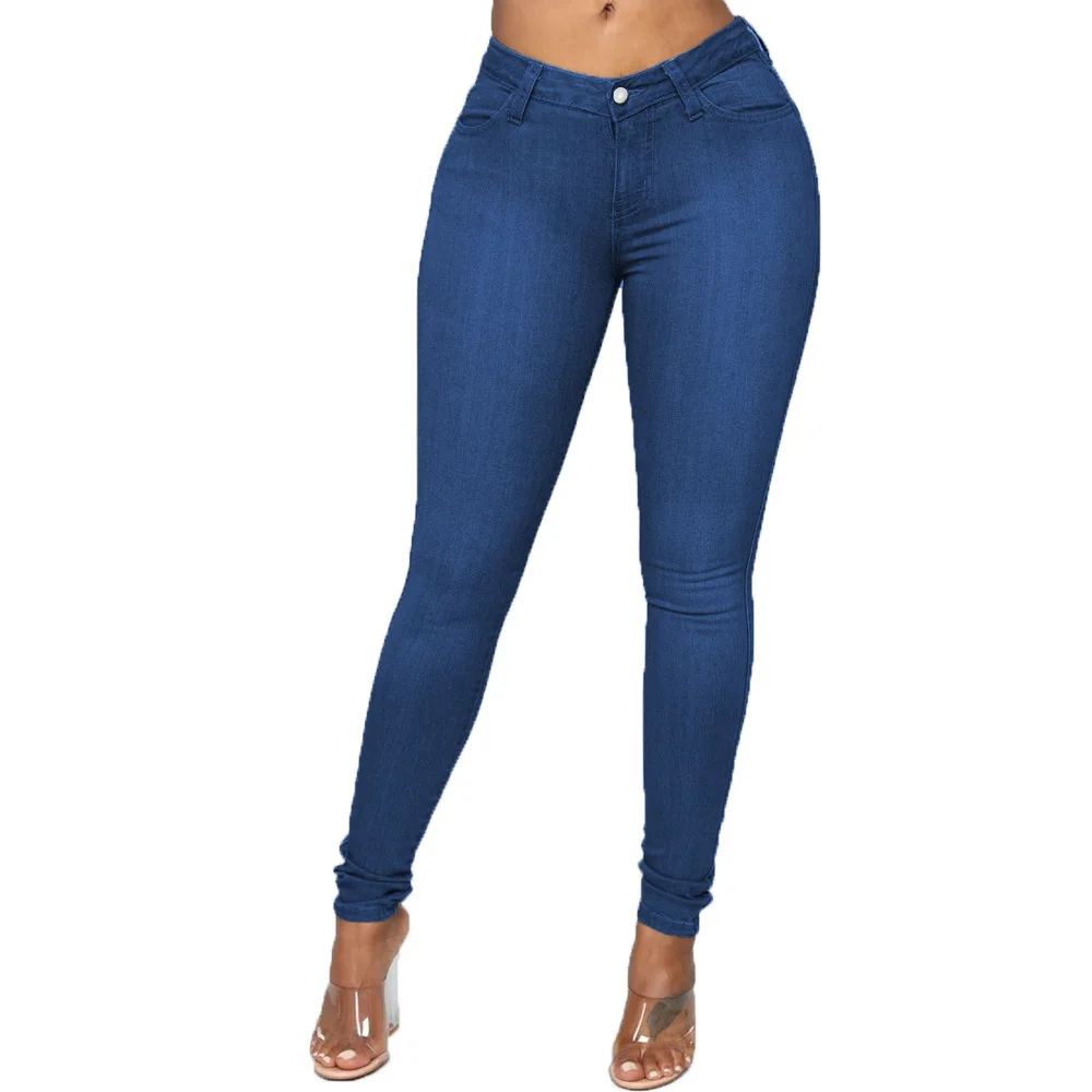 

Ladies Women Skinny High Waist Denim Manufactur Blue Jeans xiamen yiyuansen Women's Long Jeans Plus Size Jeans for Fat Women, Optional