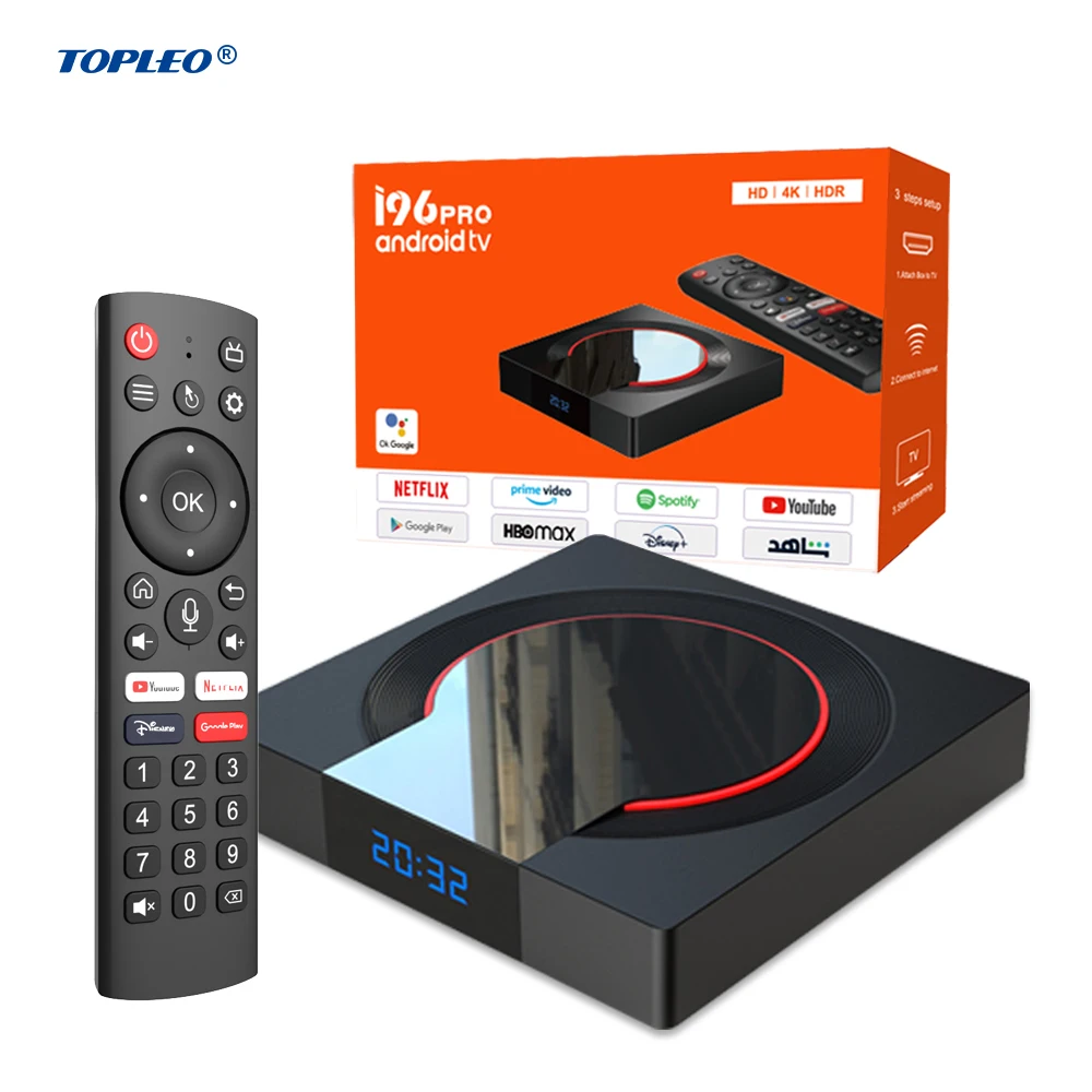 

Topleo new generation i96 Pro Amlogic S905X3 4GB 32GB support 8K video play smart tv box