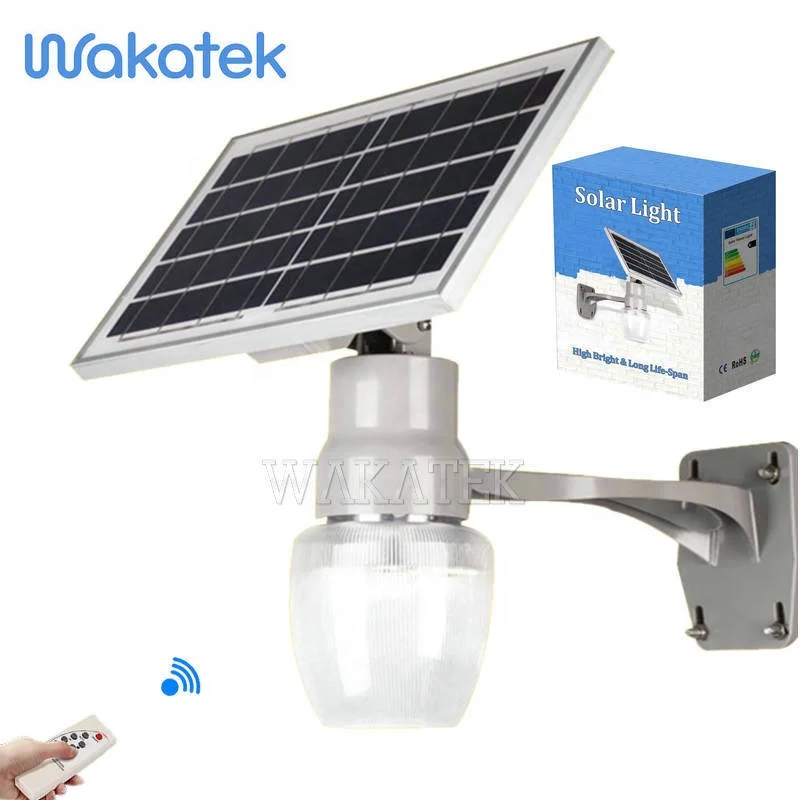 Wakatek solar garden lamp 12w garden light 3-mode