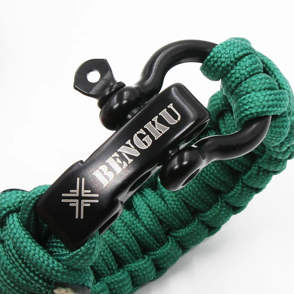 Custom Paracord Bracelet 550 Survival Adjustable Shackle With Logo