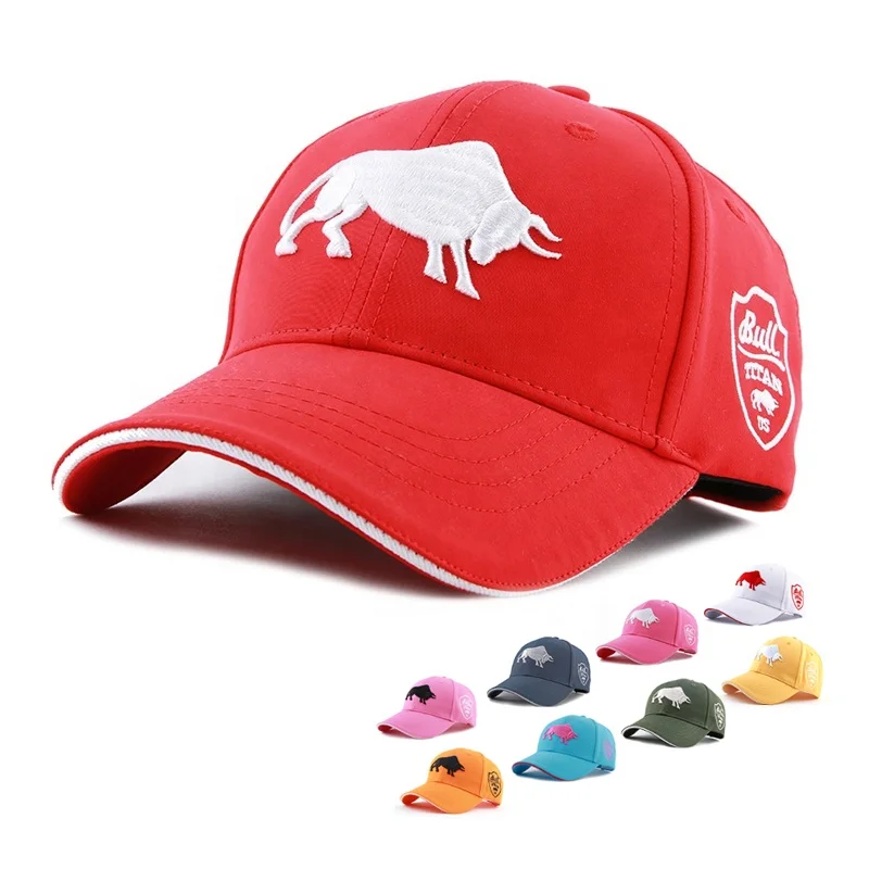 

Wholesales High Quality Bulls Gorras BSCI Factory Custom 6 Panel Classic Baseball Caps For Men Outdoor Sports Sun Protection Hat