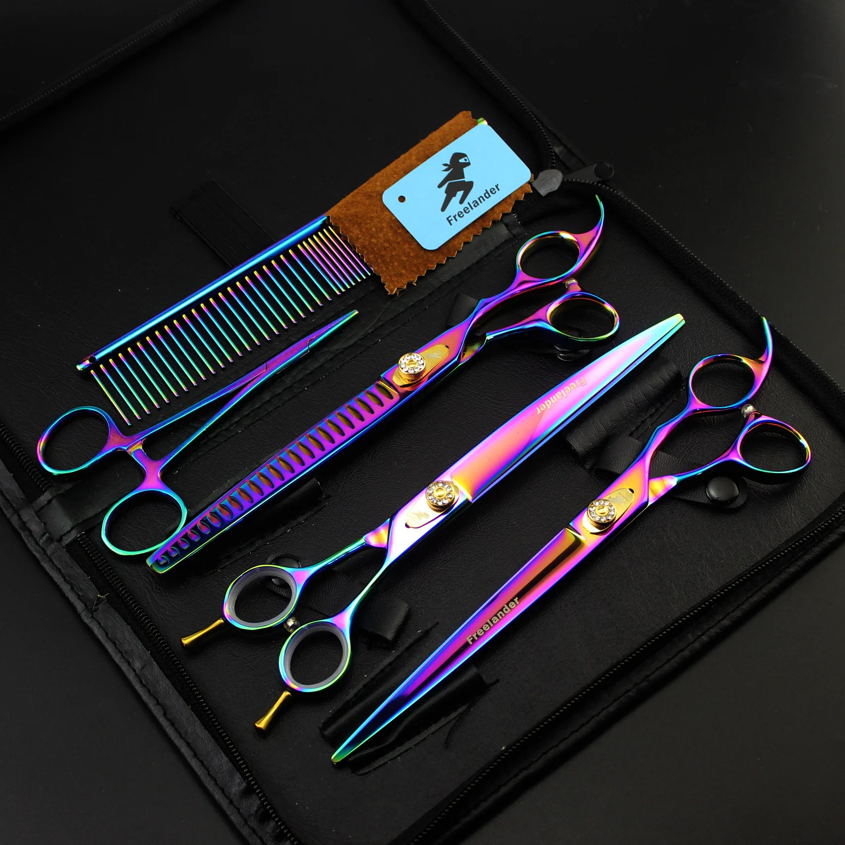 

High-grade 8.0-inch color imported pet beauty scissors direct cutting set