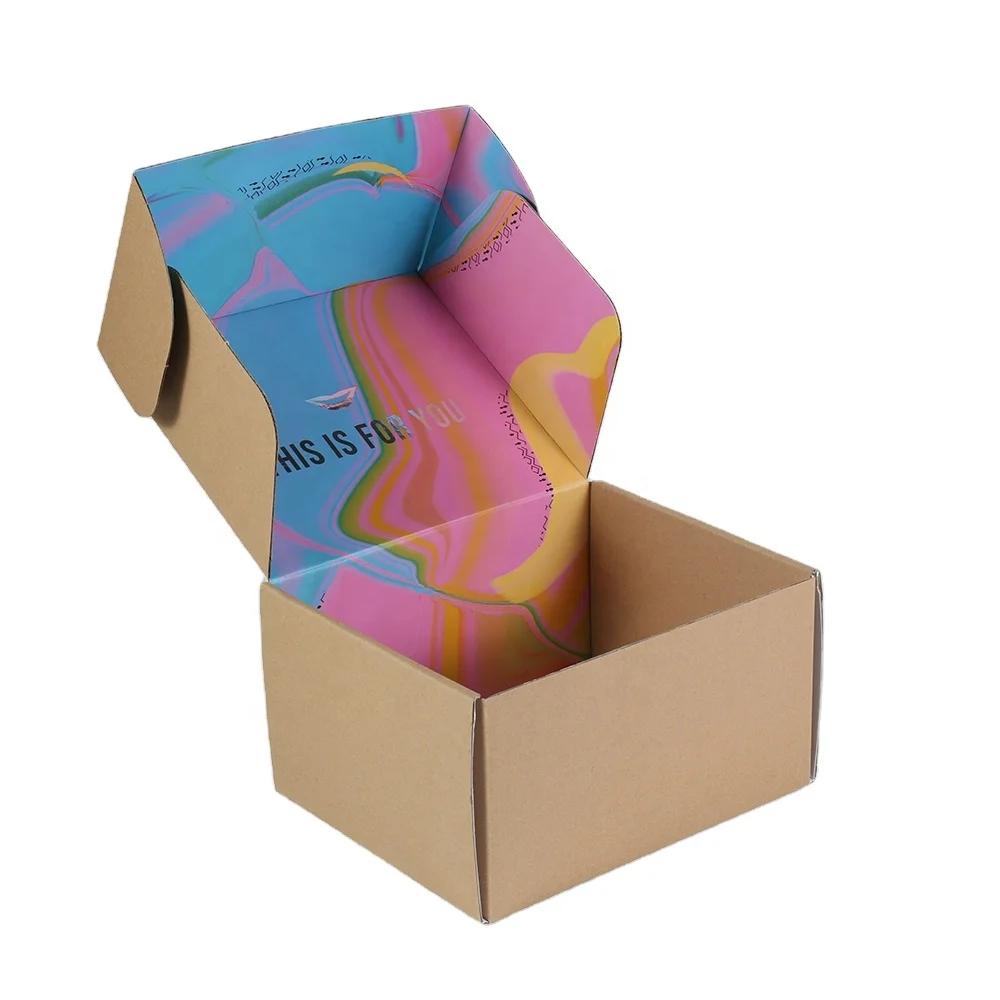 

Custom Cuboid Recycled Logo Printed Luxury Corrugated Folding Kraft Paper Packaging Box