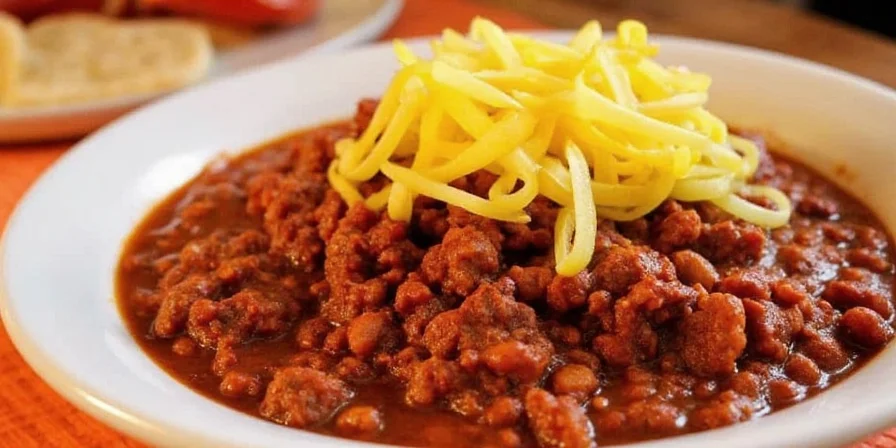 Homemade chili simmering
