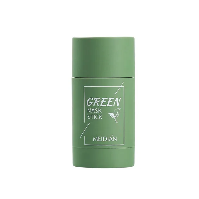 

green musk stick Deep Cleansing Solid Mud Mask Stick Green Tea Mask Sticks To Remove Grease Blackheads Oil Control Moisturizing, As photo