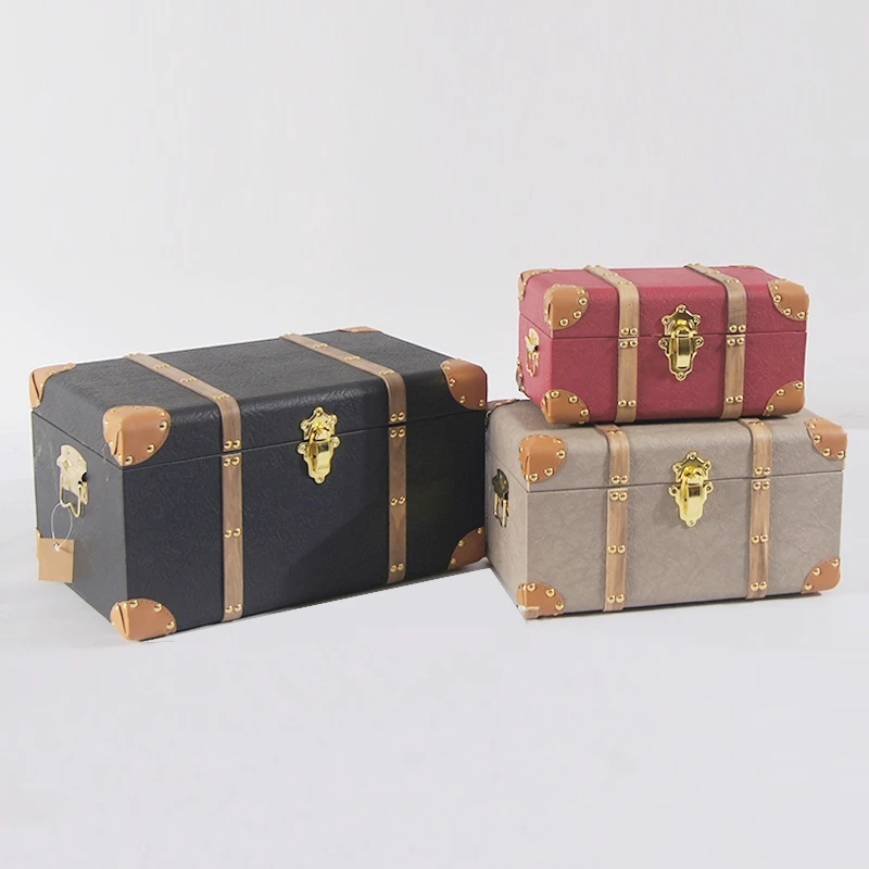 

Large Wooden Treasure Trunk Box Stash Boxes for Jewelry Storage Cards