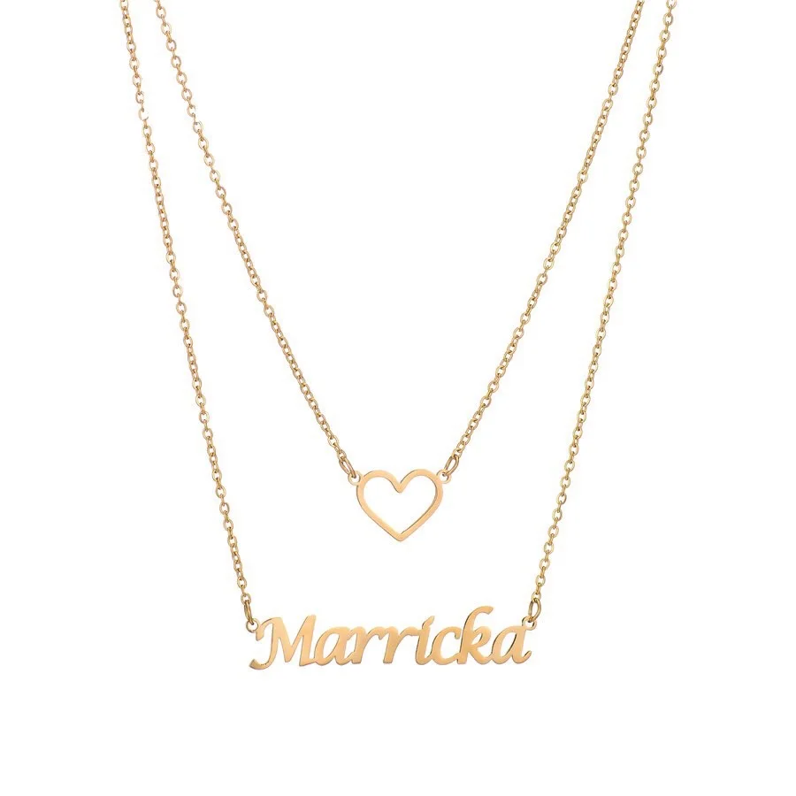 

Custom Made Personalized Engraved Nameplate Necklace with Engraved Name Logo for Women