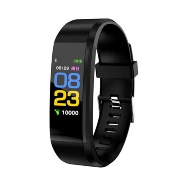 

ID115 Watch Heart Rate Bracelet Health Fitness Blood Pressure Oxygen Smart Wristband, Black