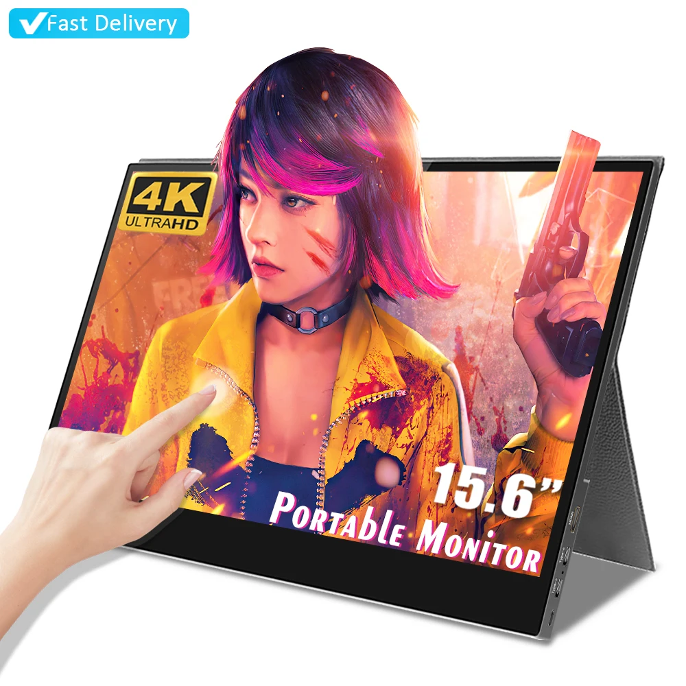

sibolan portable monitor 156-inch 60Hz portabl monitor 4k 156 inch touch screen Type-c gaming monitor screen for ps5
