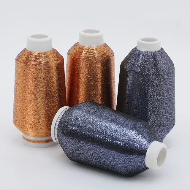 
High toughness hand-woven line sewing thread manufacturers selling polyester metallic yarn 