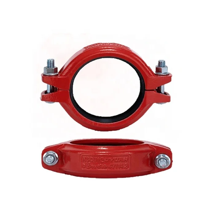 Fire Protection System RAL3000 Ductile Iron Grooved Mechanical Tee Flexible Coupling