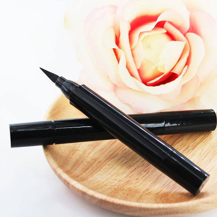 

Zhenhai 2 in 1 waterproof stamp eyeliner wholesale Custom logo matt liquid eye liner pencil black color