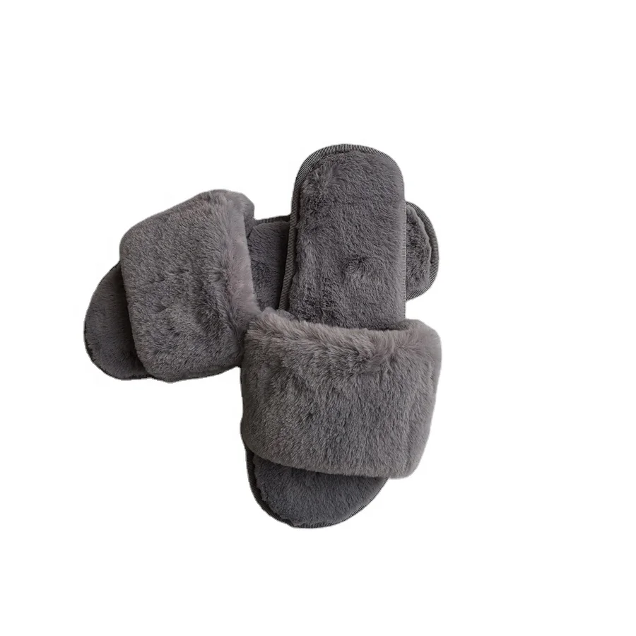 Custom Winter Fleece Slide Women's Sandals Luxury Fashion Soft  Fleece Slide House Indoor Women's Slippers
