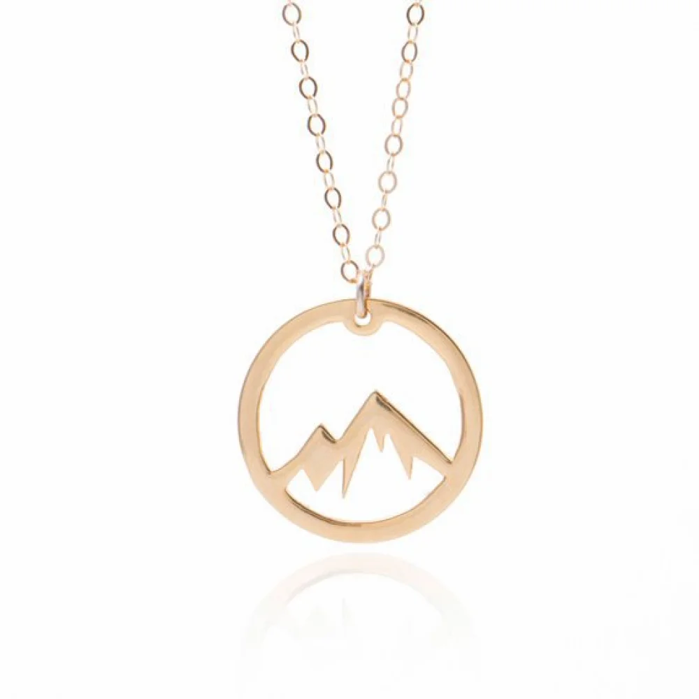 

A variety of geometric peaks hearts circle mountain scenery fashionable women's necklaces