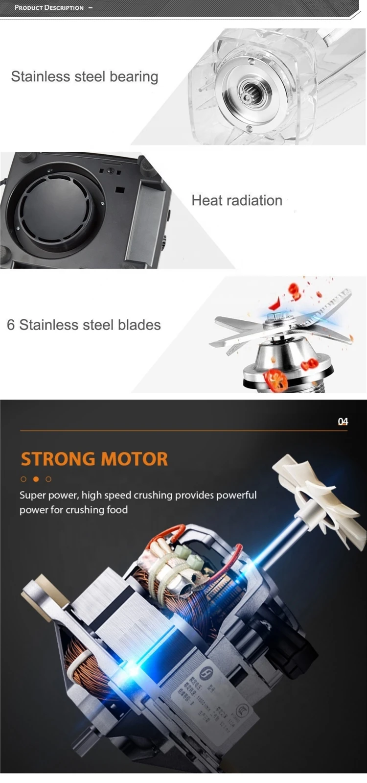 Touch Screen High Performance Nutrimix Licuadora Heavy Duty 2000w Digital Ice Kitchen Commercial Mixer Machine Blenders Juicers