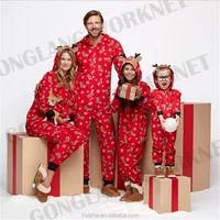 

Family One piece Fawn Christmas Pajamas New Hot Sale Mum Dad Kid Baby Rompers Sleepwear Nightwear Print family matching clothing
