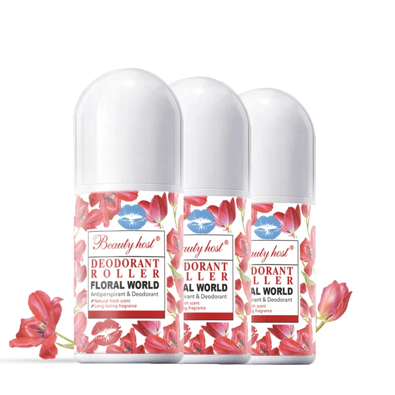 

OEM OBM ODM Beauty Care Cheapest Floral Deodorant Roll-on Antiperspirant Roller