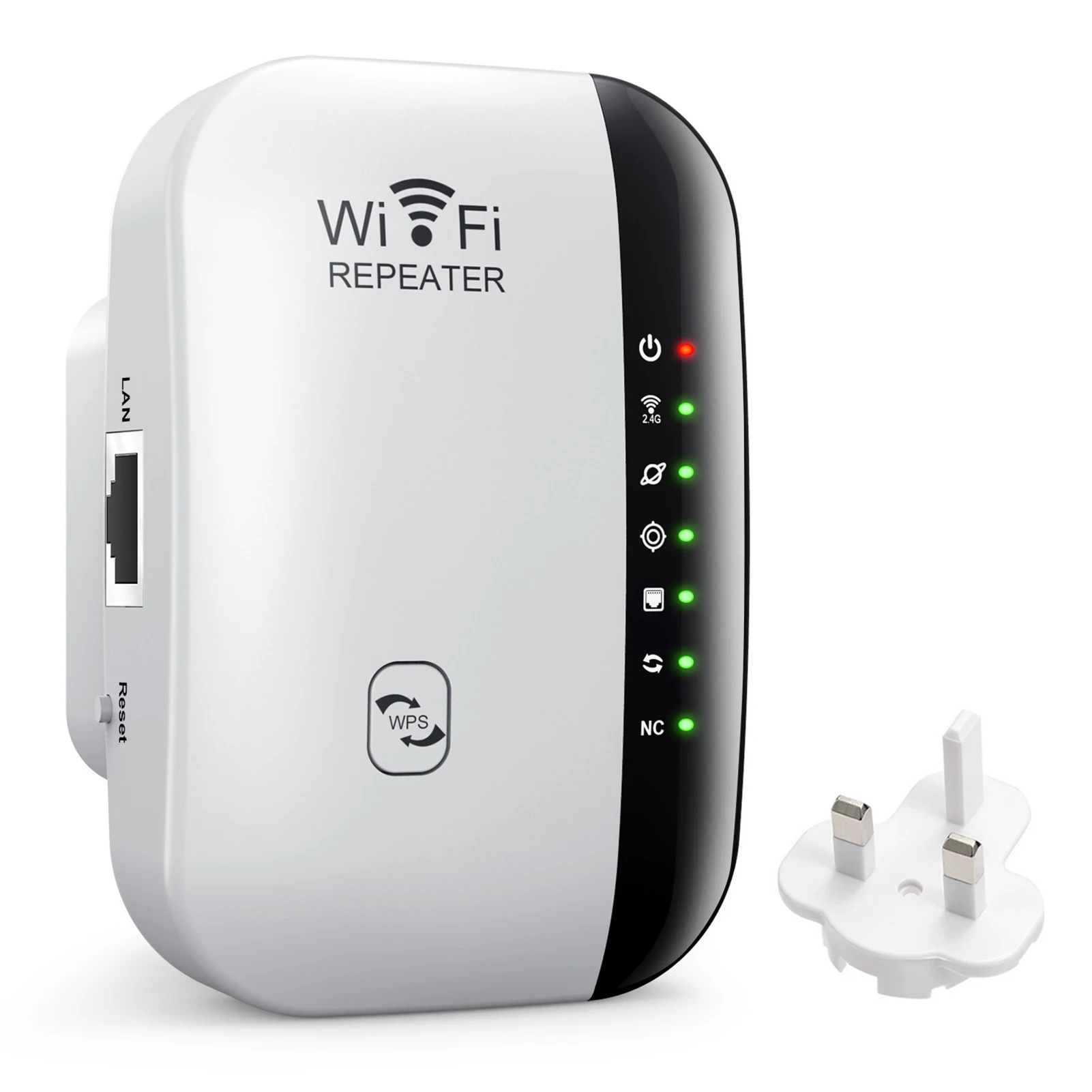 

Repeater Range Extender Wi Fi Signal Amplifier 300Mbps Booster 2.4G Reapeter Access Point Hight Speed Internet Router Mobile 4G, White