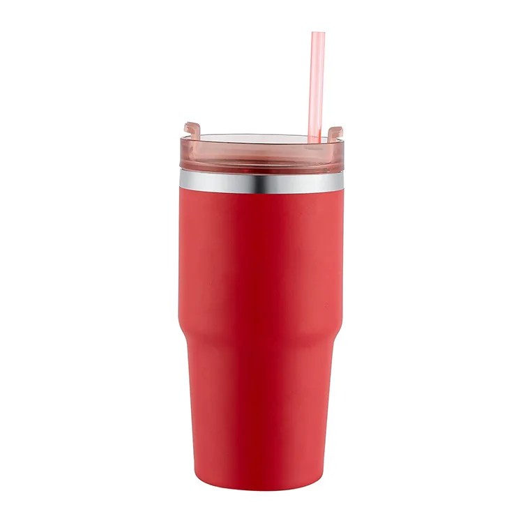 

20oz double wall insulated stainless steel coffee beer mug wine tumbler cups in bulk with lid straw same as tyeso, 5 color