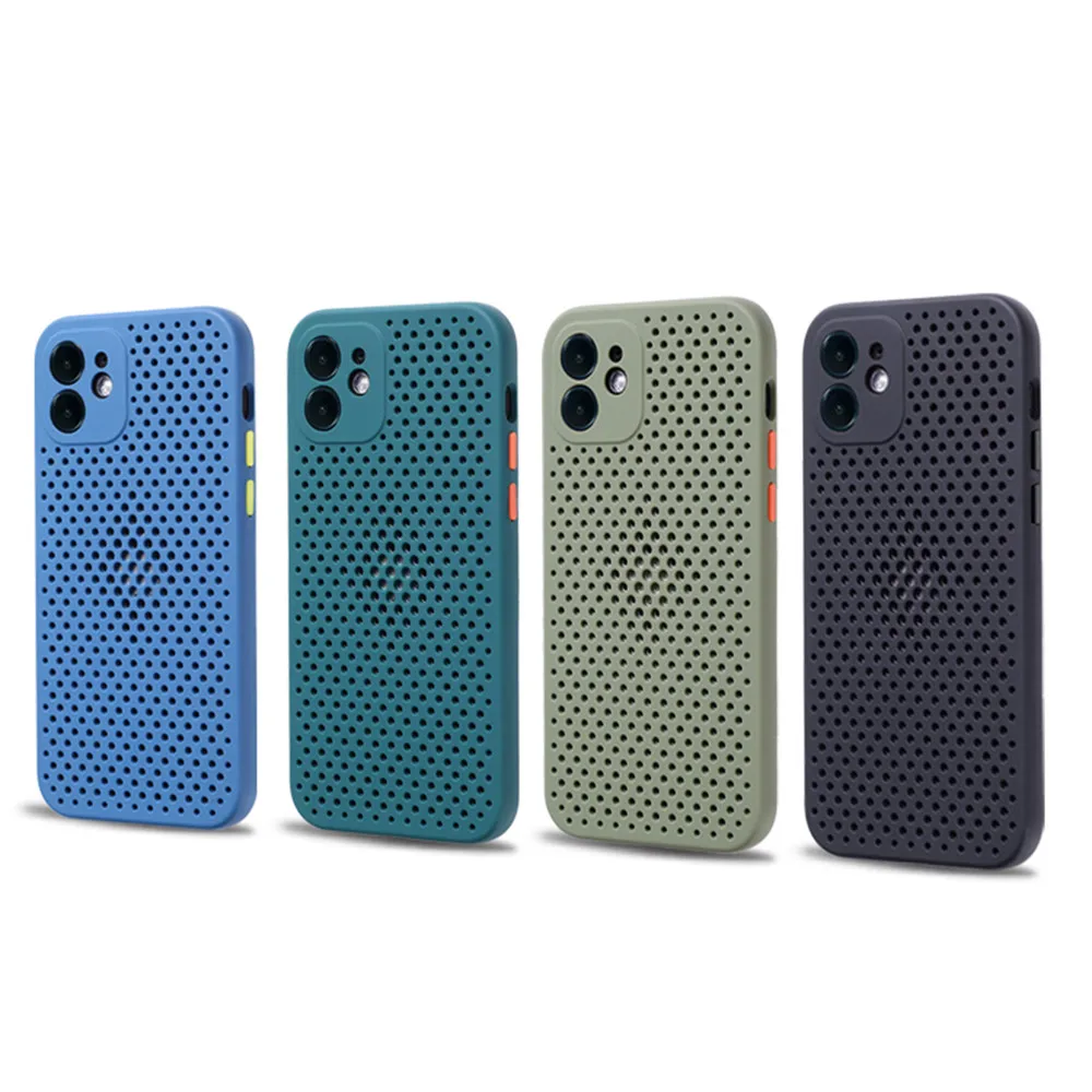 

2021 Fashion luxury wholesale shockproof full cover heat emission hole silicone mobile phone shell case for iphone 8 plus