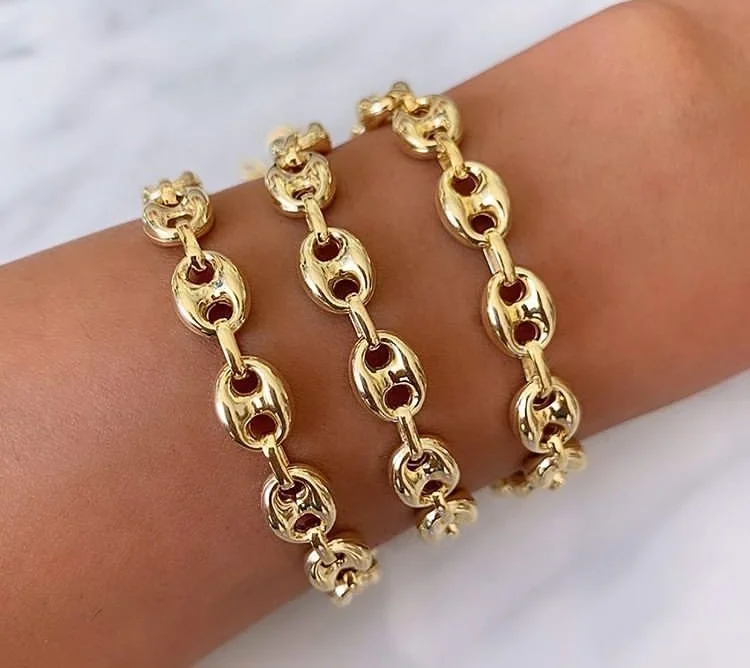 

New beautiful jewelry simple trend charm gold-plated copper high quality bracelet for women party accessories, Multi-colors