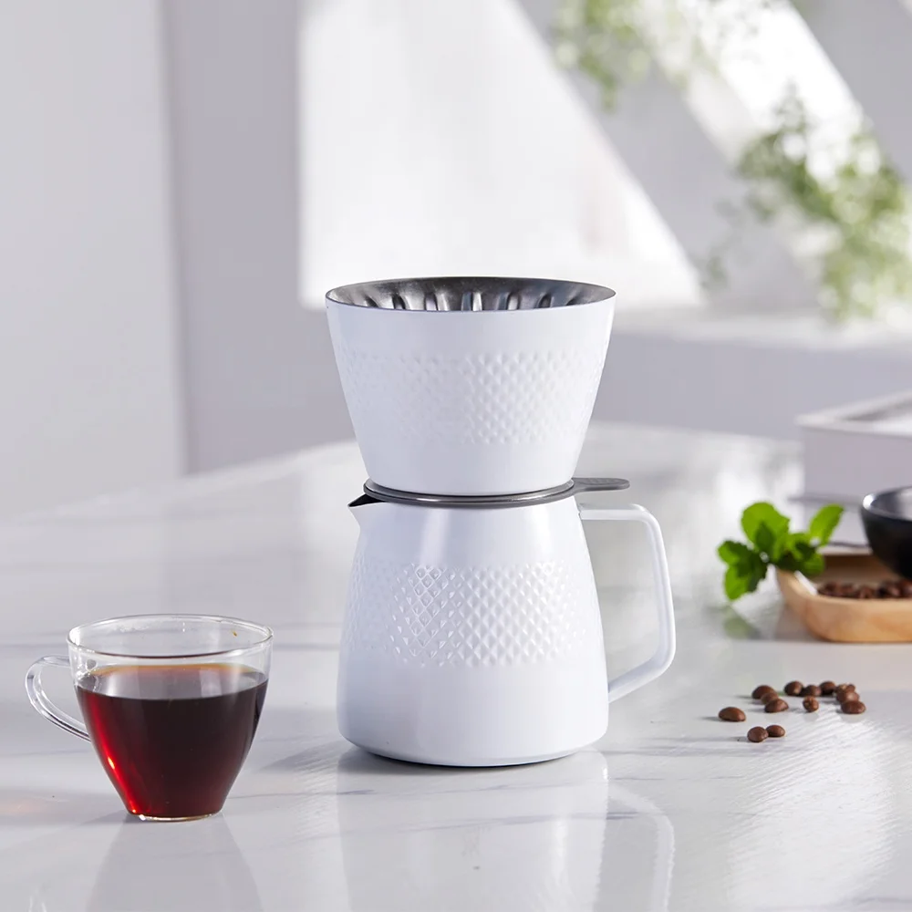 

2020 newest heat resistant design dripper cup V60 drip coffee set coffee server, Black