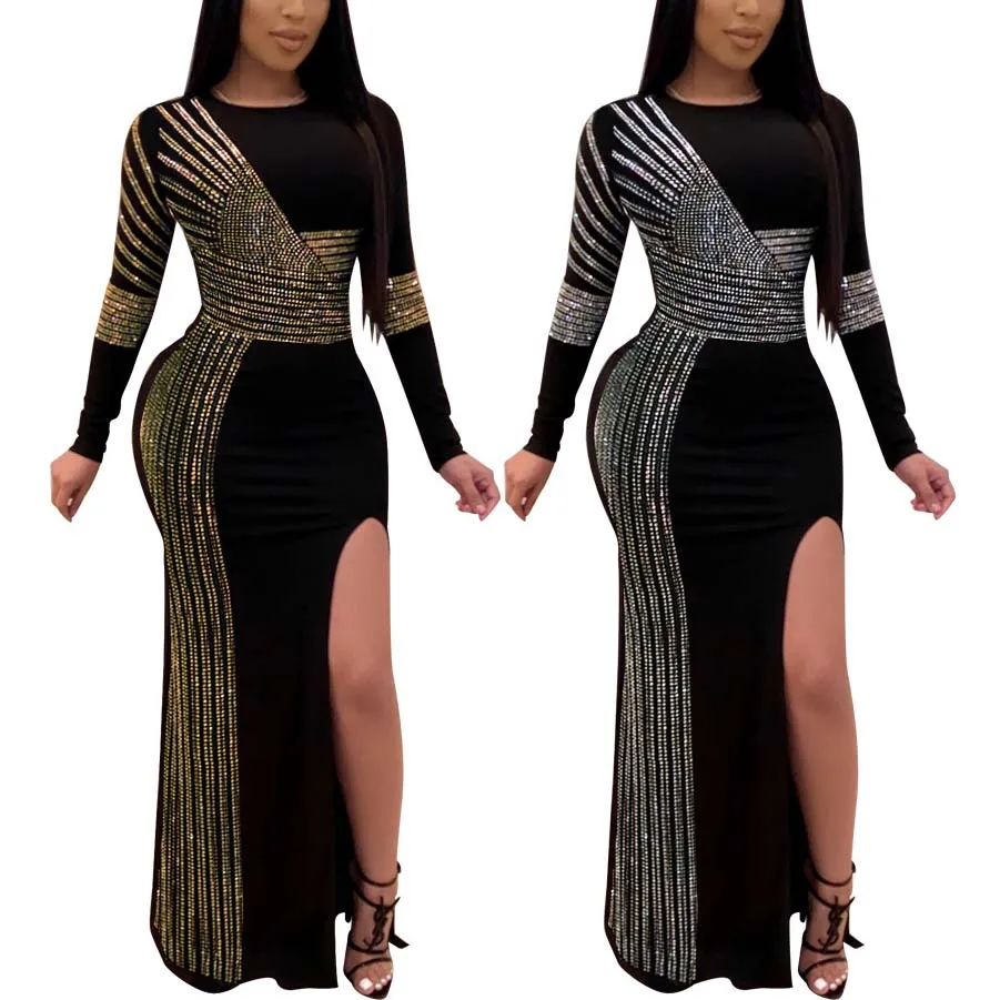 

FS0790D women sexy long sleeve Nightclub dresses