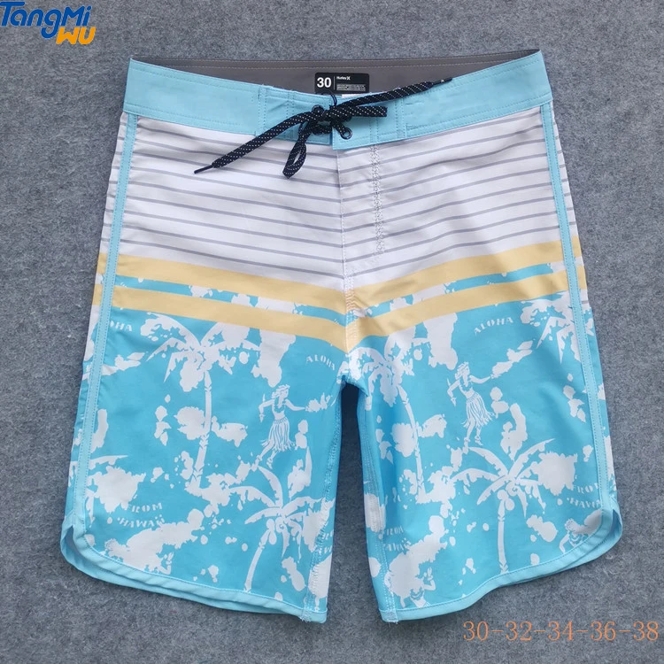 

Wholesale Men designer stretch Swimwear boardshorts stripe print Quick dry surf board shorts mens short swimming trunks shorts