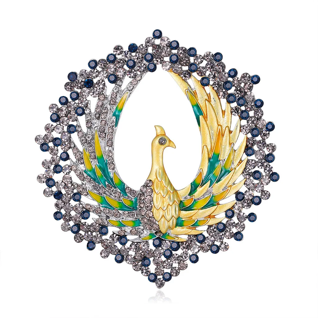 

DRAL786 Fashion Peacock Brooches Women Rhinestones Brooch Jewelry Wholesale