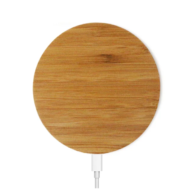 

Custom Qi Wooden Bamboo Wireless Charger Quick Wireless Charging For Mobile Phone