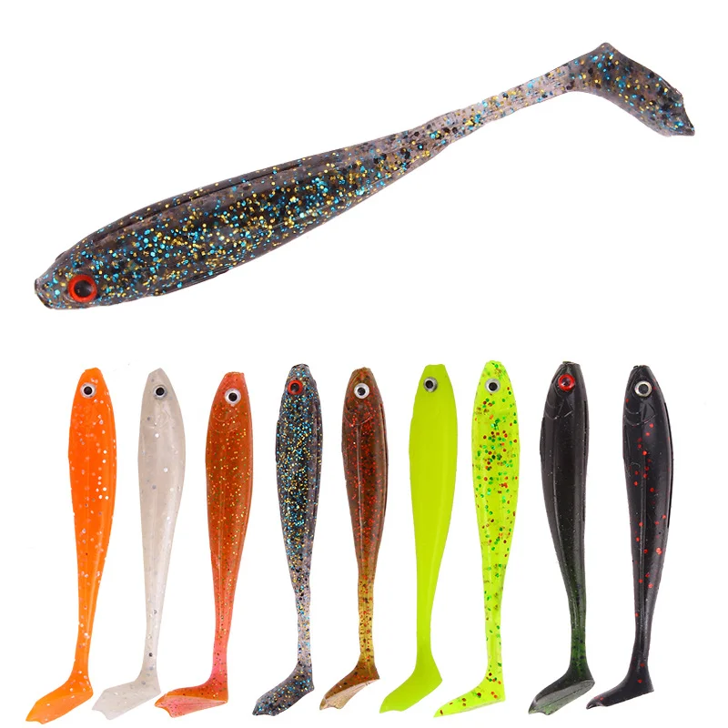 

2021 Flash T-tail Soft Silicone Lure Soft Fishing bait Soft Silicone Lure, 9 colors