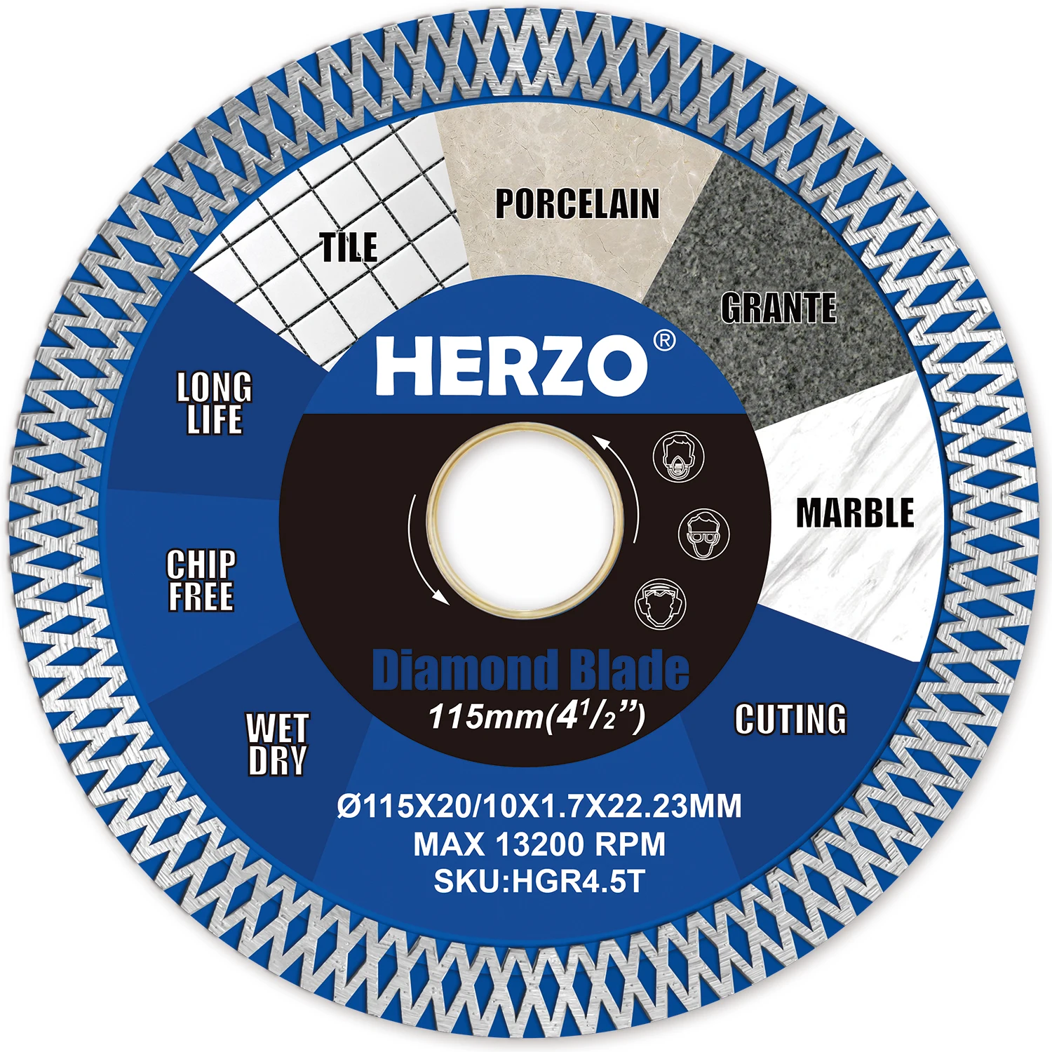 

HERZO Grinder Blades 115mm Cutting Saw Blade Diamond Blade