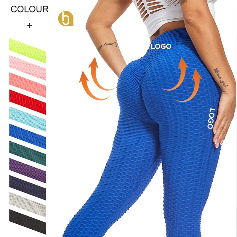

300G Thick 11 Colors High Waist quality Wholesale Women Push UP Tights Yoga Pants Scrunch Butt Fitness Anti Cellulite Leggings, More than 70 colors available