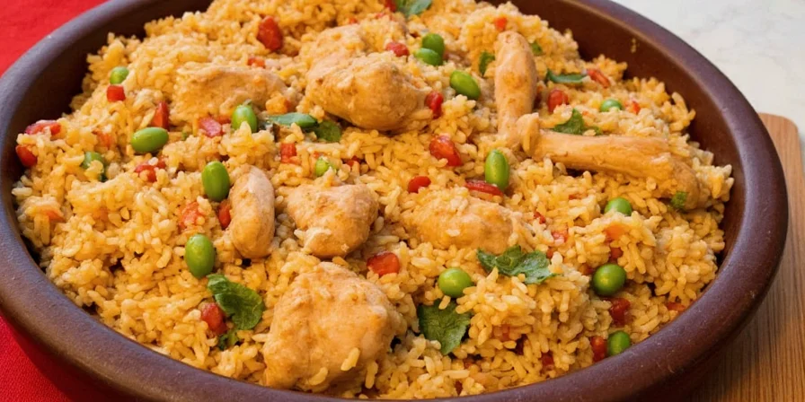 Chart showing best spice pairings for arroz con pollo