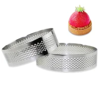 

Custom stainless steel round perforated tart ring round ring