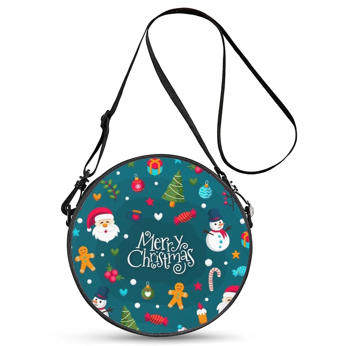 

Low price custom Christmas series polyester material ladies retro messenger bag organic washing and easy-drying messenger bag, Customize your design