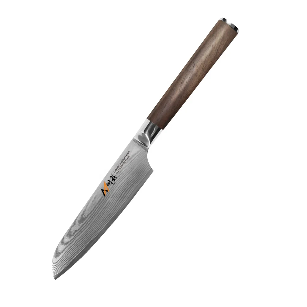 

Damascus Knife VG10 67 Layer Damascus Steel  Santoku Knife Japanese VG10 Steel Kitchen chef knife